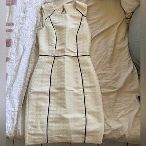 NWT H&M Cream Mini Dress with Black Trim